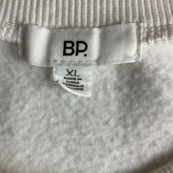 BP Sweatshirt Dip Dye Crew Neck Blue White Ribbed Cuffs Hem Long Sleeve Women XL - Picture 3 of 14